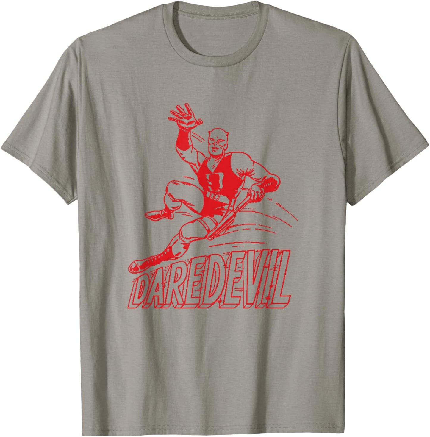 Marvel Comics Retro Classic Daredevil Vintage Suit Outline T-Shirt - T-Shirt | Sand