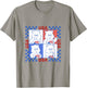 Care Bears 4th Of July USA Vintage Checkerboard Box Up T-Shirt - T-Shirt | Sand