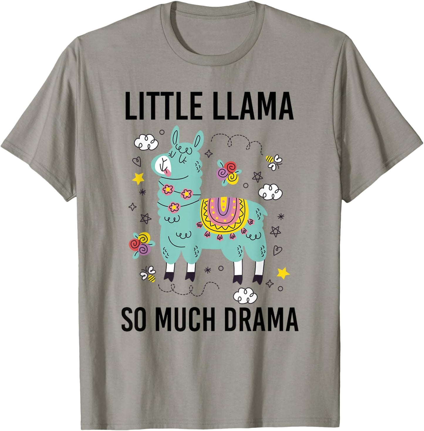 Llama Shirt Kids Boys Toddler Little Llama So much Drama T-Shirt - T-Shirt | Sand