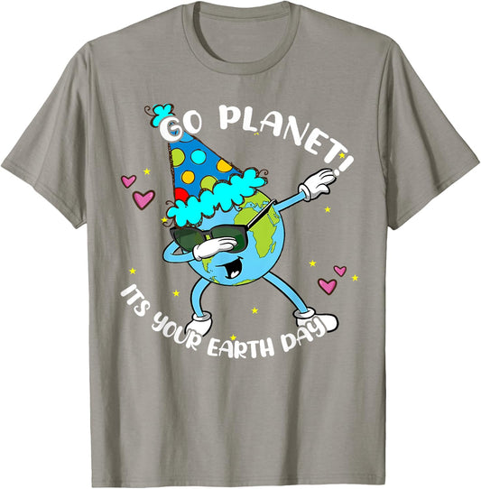 Kids Go Planet Its Your Earth Day Shirt Cute Boy Toddler T-Shirt - T-Shirt | Sand
