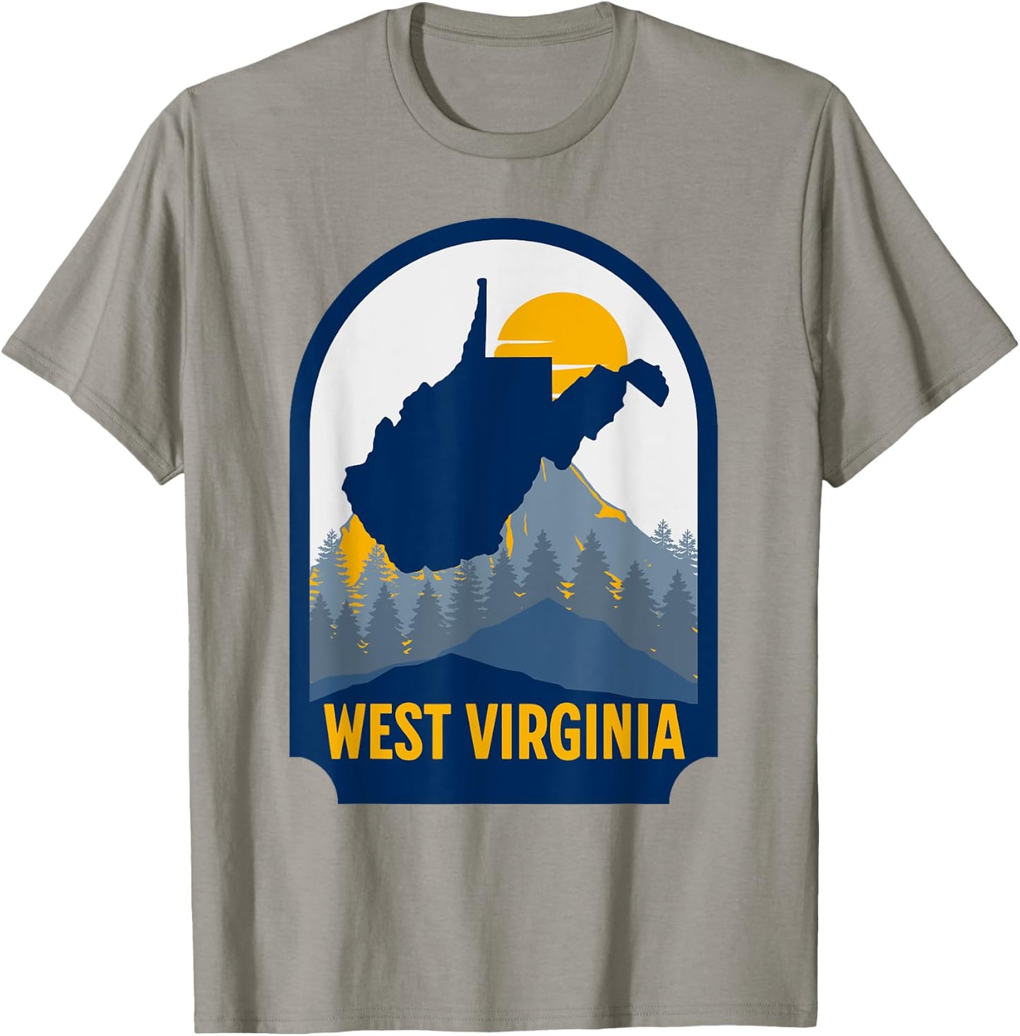 West Virginia Map Home T-Shirt - T-Shirt | Sand