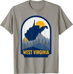 West Virginia Map Home T-Shirt - T-Shirt | Sand