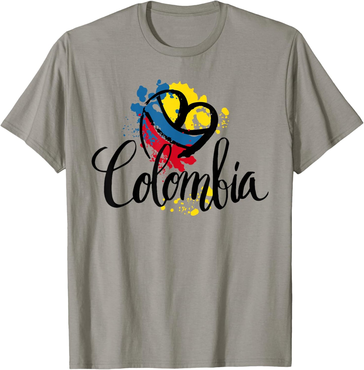 Beautiful I Love Colombia National Flag Colors Heart T-Shirt - T-Shirt | Sand