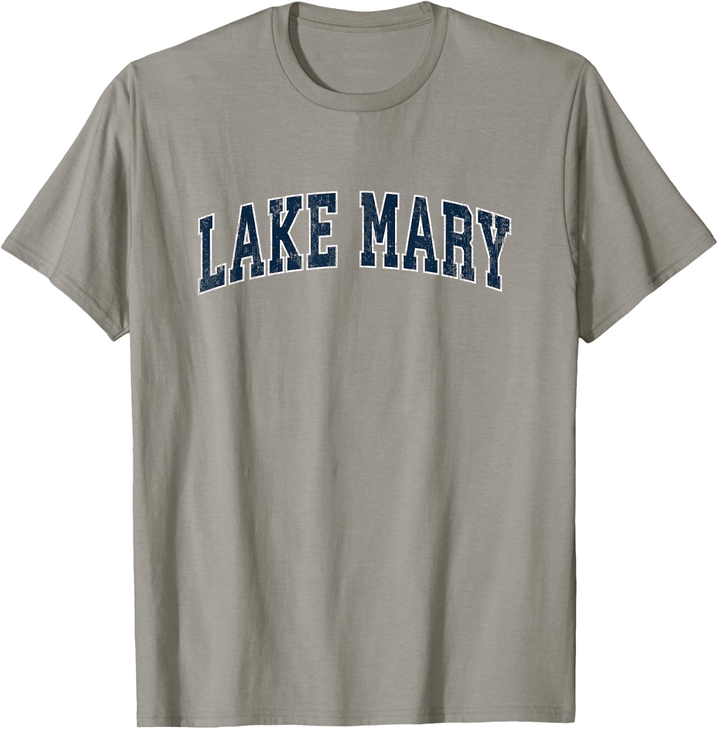 Lake Mary Florida FL Vintage Sports Design Navy Design T-Shirt - T-Shirt | Sand