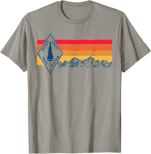 Vintage Pacific Crest Trail Marker Sign Retro Hiking in T-Shirt - T-Shirt | Sand