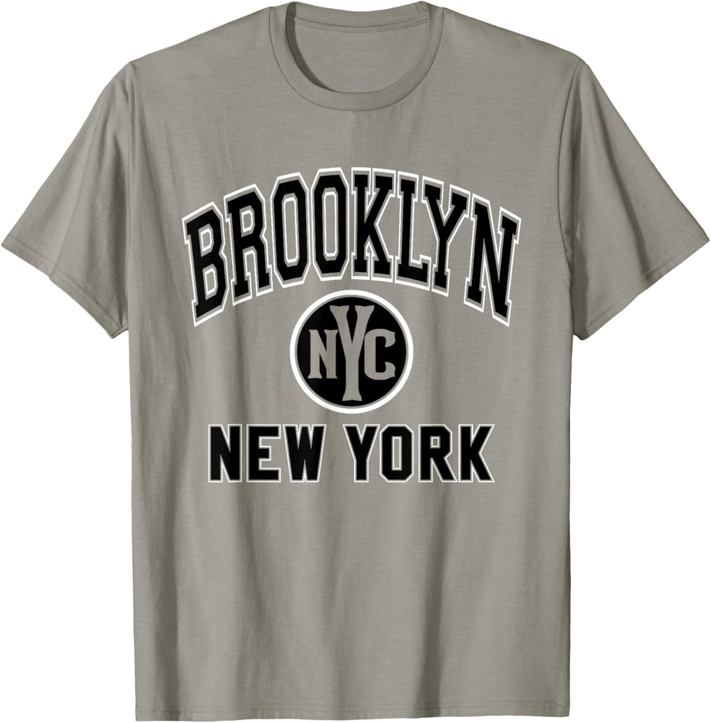 Brooklyn NYC New York Pink with Black Print T-Shirt - T-Shirt | Sand