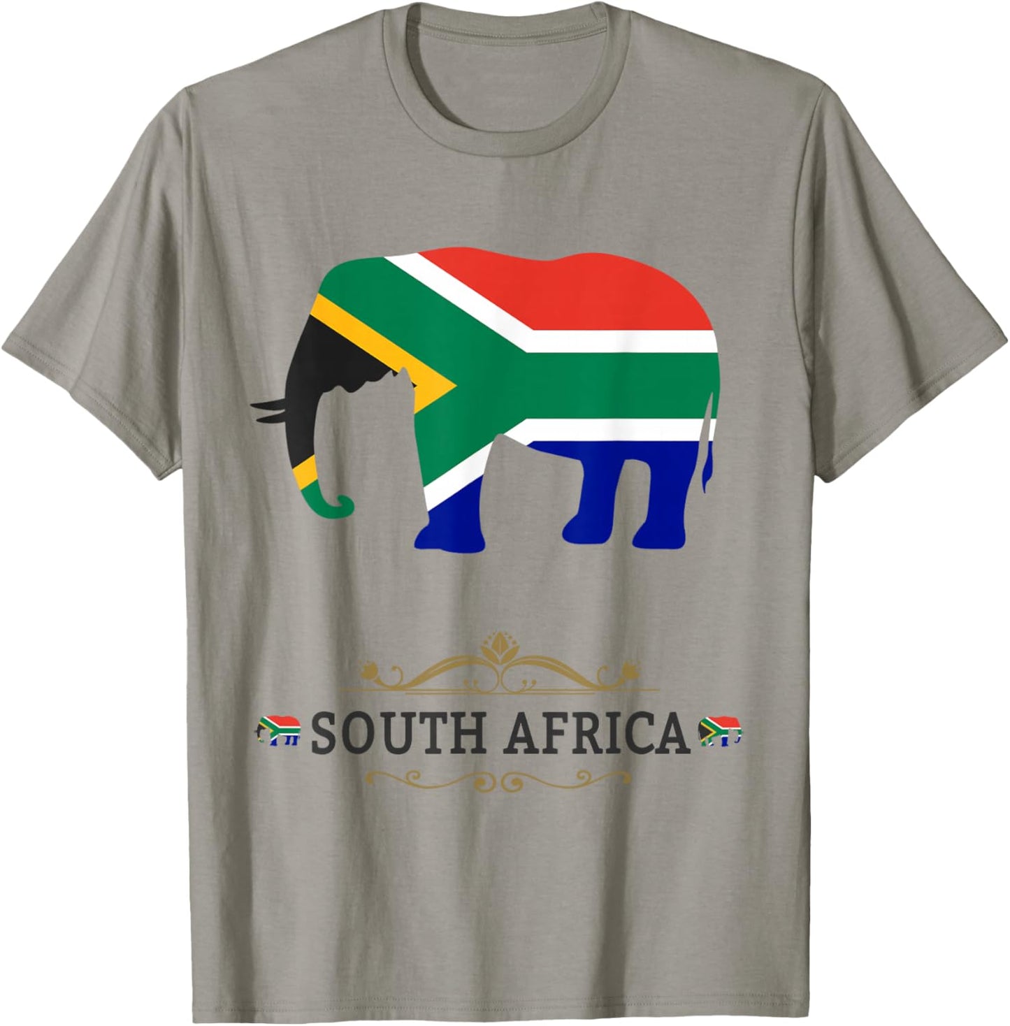 Elephant South Africa Outfit Ideas Kids & South African Flag T-Shirt - T-Shirt | Sand
