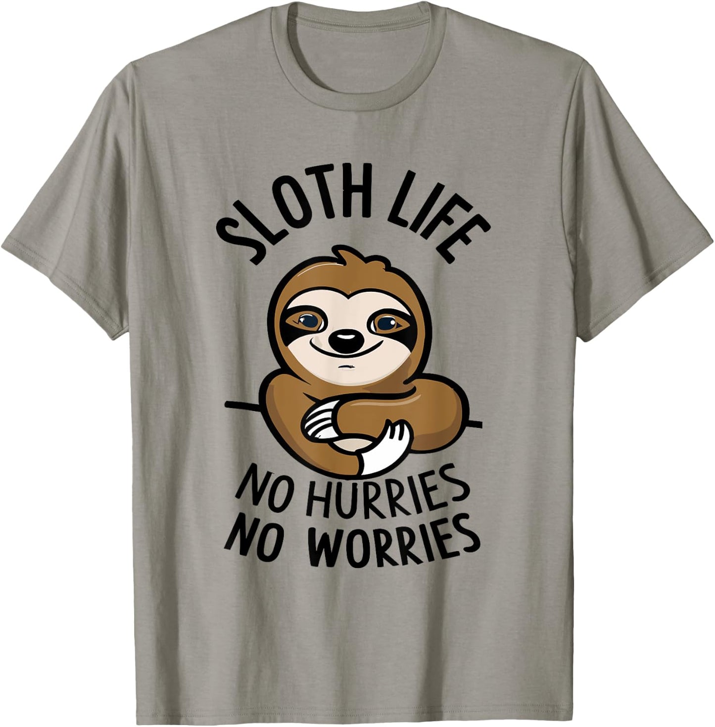 Sloth Life - No hurries, no worries Relaxing life T-Shirt - T-Shirt | Sand