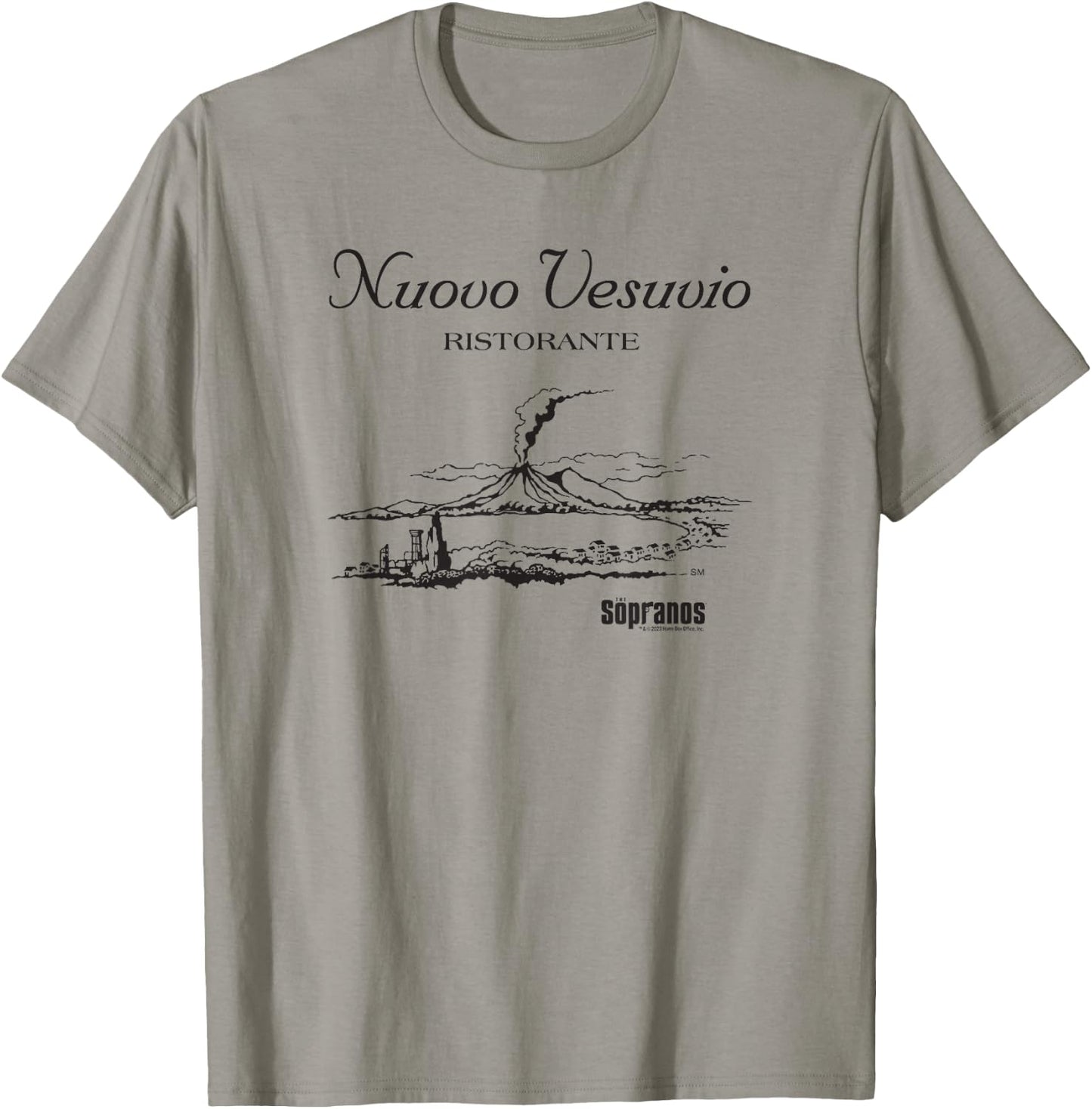 The Sopranos Nuovo Vesuvio Adult T-Shirt - T-Shirt | Sand