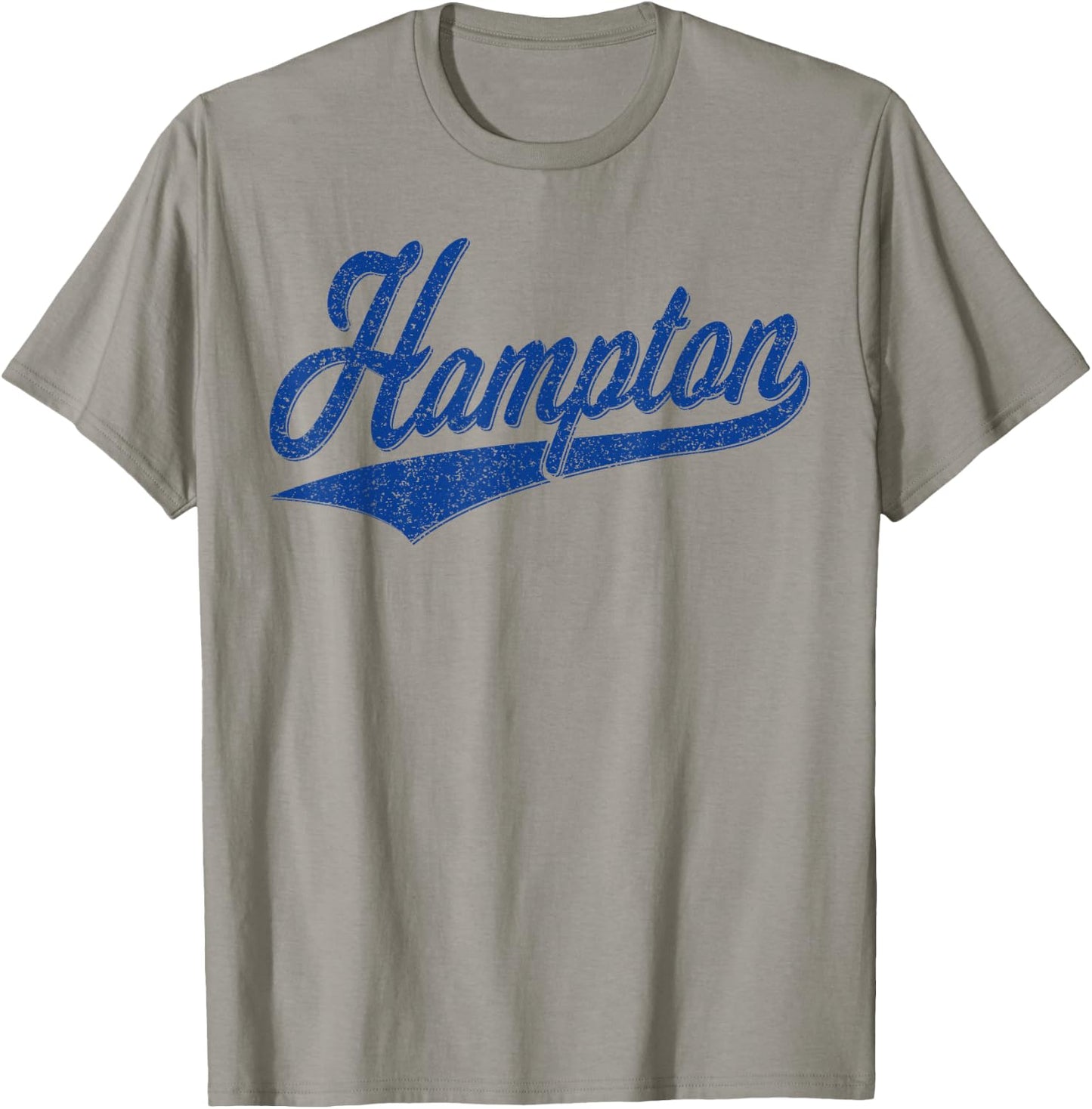 Hampton Virginia Varsity Script Classic Sports Jersey Style T-Shirt - T-Shirt | Sand