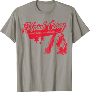 Mariah Carey Official Merry Christmas One & All Tour Stars T-Shirt - T-Shirt | Sand