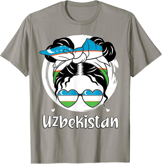 Uzbekistan, Uzbekistani Girl, Uzbekistan Flag, Uzbek Girl T-Shirt - T-Shirt | Sand