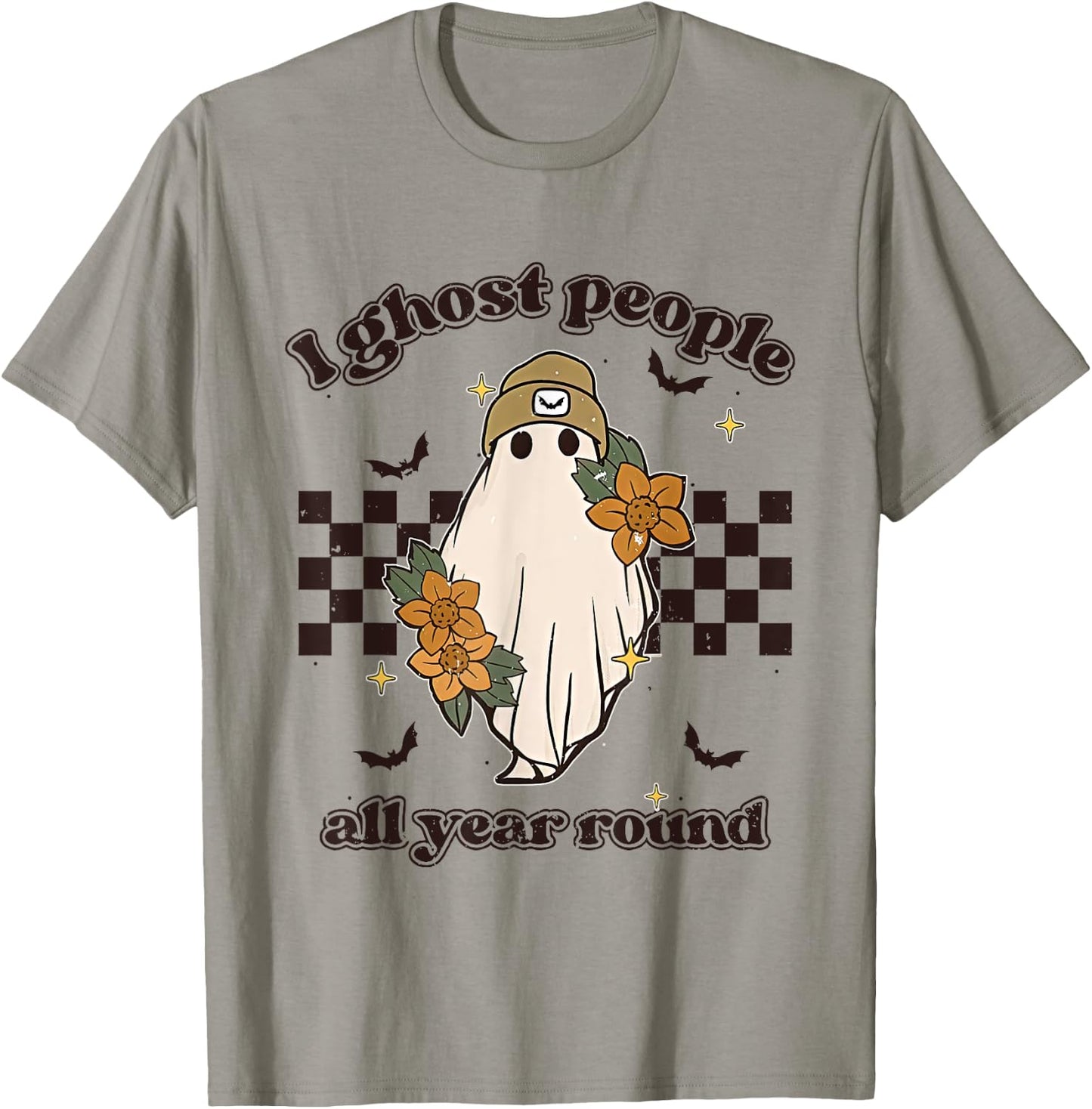 I Ghost People Year Round Cool Ghost Halloween Funny Costume T-Shirt - T-Shirt | Sand