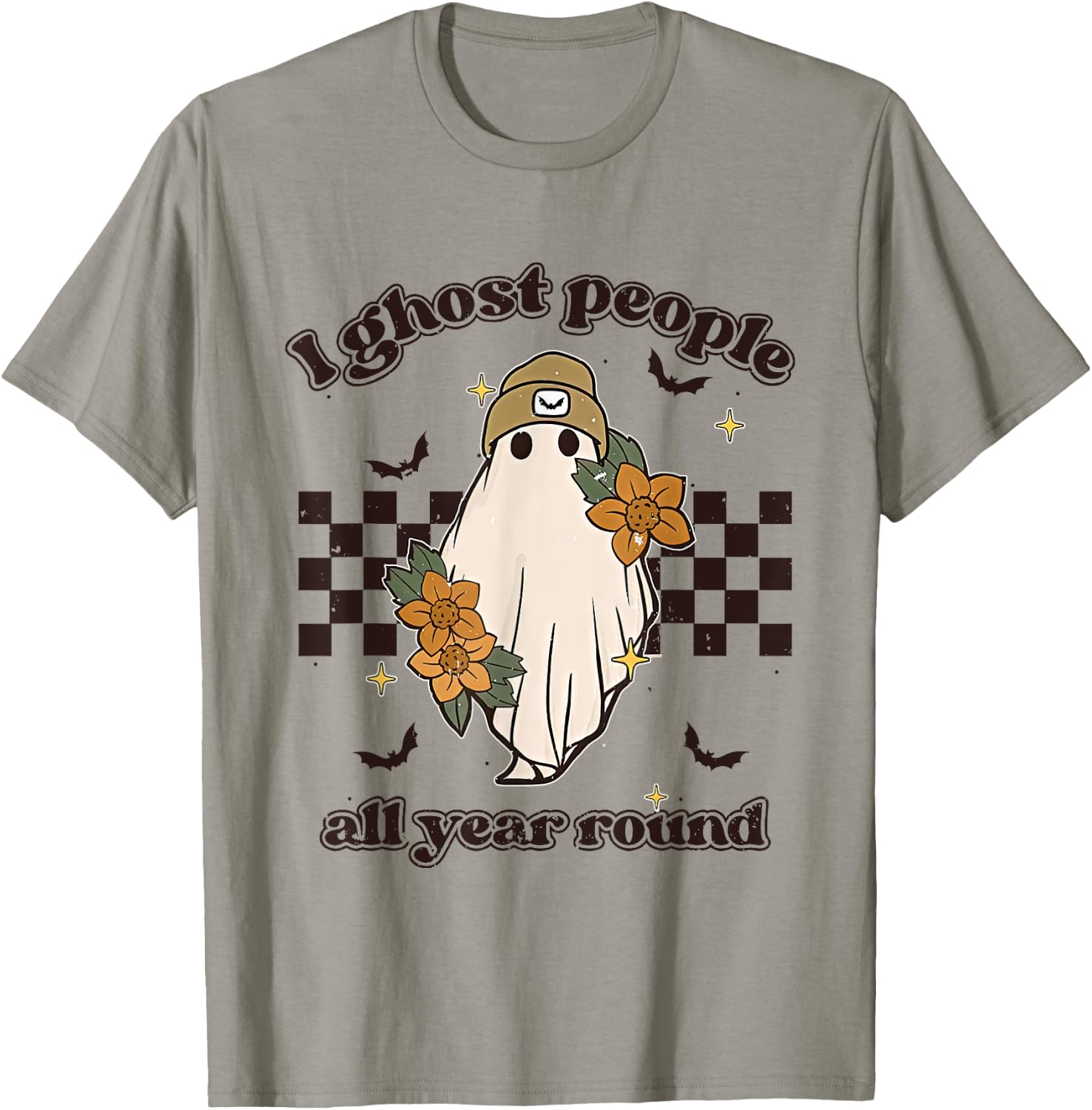 I Ghost People Year Round Cool Ghost Halloween Funny Costume T-Shirt - T-Shirt | Sand