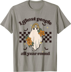 I Ghost People Year Round Cool Ghost Halloween Funny Costume T-Shirt - T-Shirt | Sand