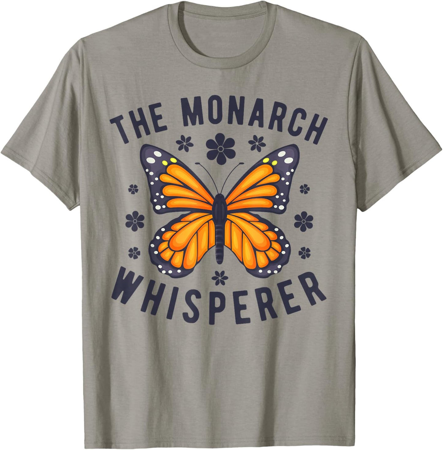 This Monarch Whisperer Butterfly Lover Retro Vintage Floral T-Shirt - T-Shirt | Sand