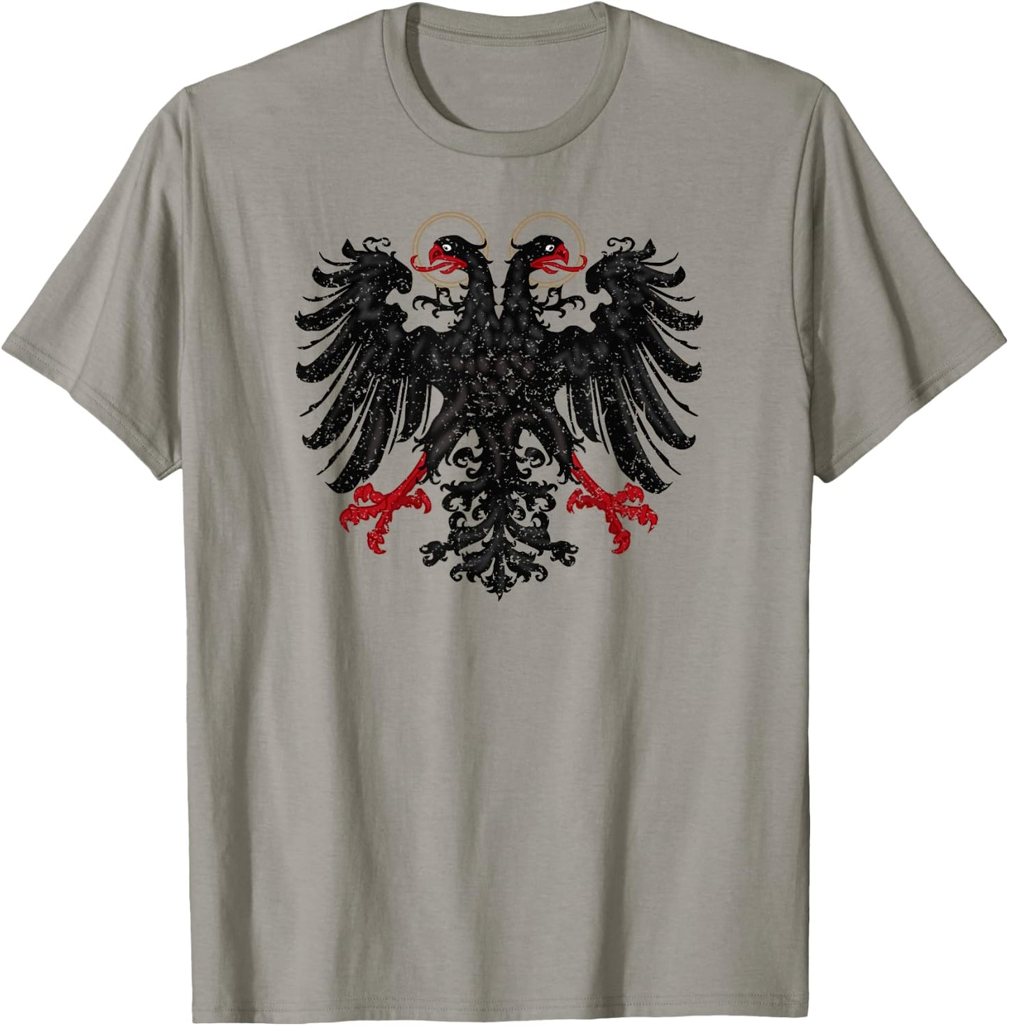 Holy Roman Banner Flag Double Headed Eagle T-Shirt - T-Shirt | Sand