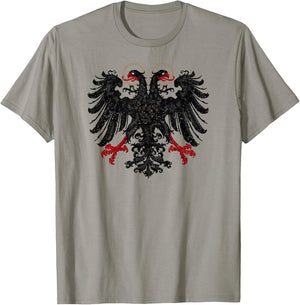 Holy Roman Banner Flag Double Headed Eagle T-Shirt - T-Shirt | Sand