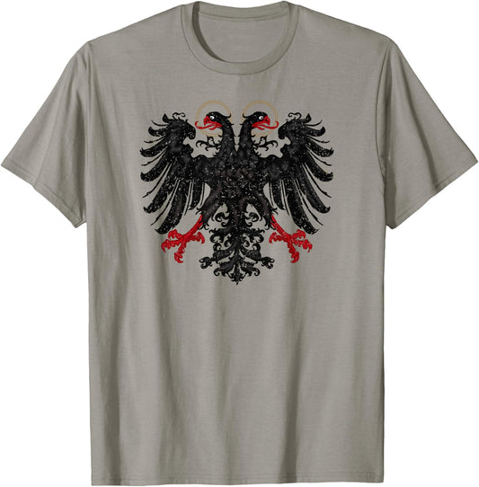 Holy Roman Banner Flag Double Headed Eagle T-Shirt - T-Shirt | Sand