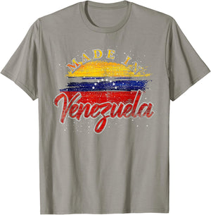 Latin American Gift Proud Venezuelan Made In Venezuela T-Shirt - T-Shirt | Sand