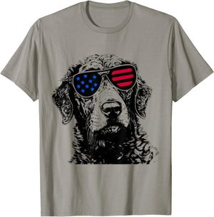 Chesapeake Bay Retriever Dog 4th July America USA Flag Kids Men T-Shirt - T-Shirt | Sand