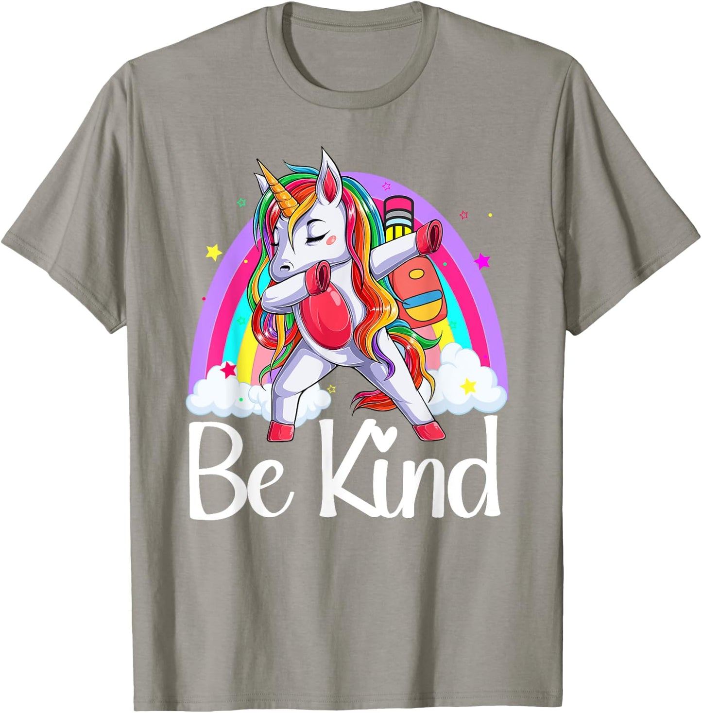 Be Kind Unicorn Rainbow Unity Day Orange Anti Bullying 2023 T-Shirt - T-Shirt | Sand