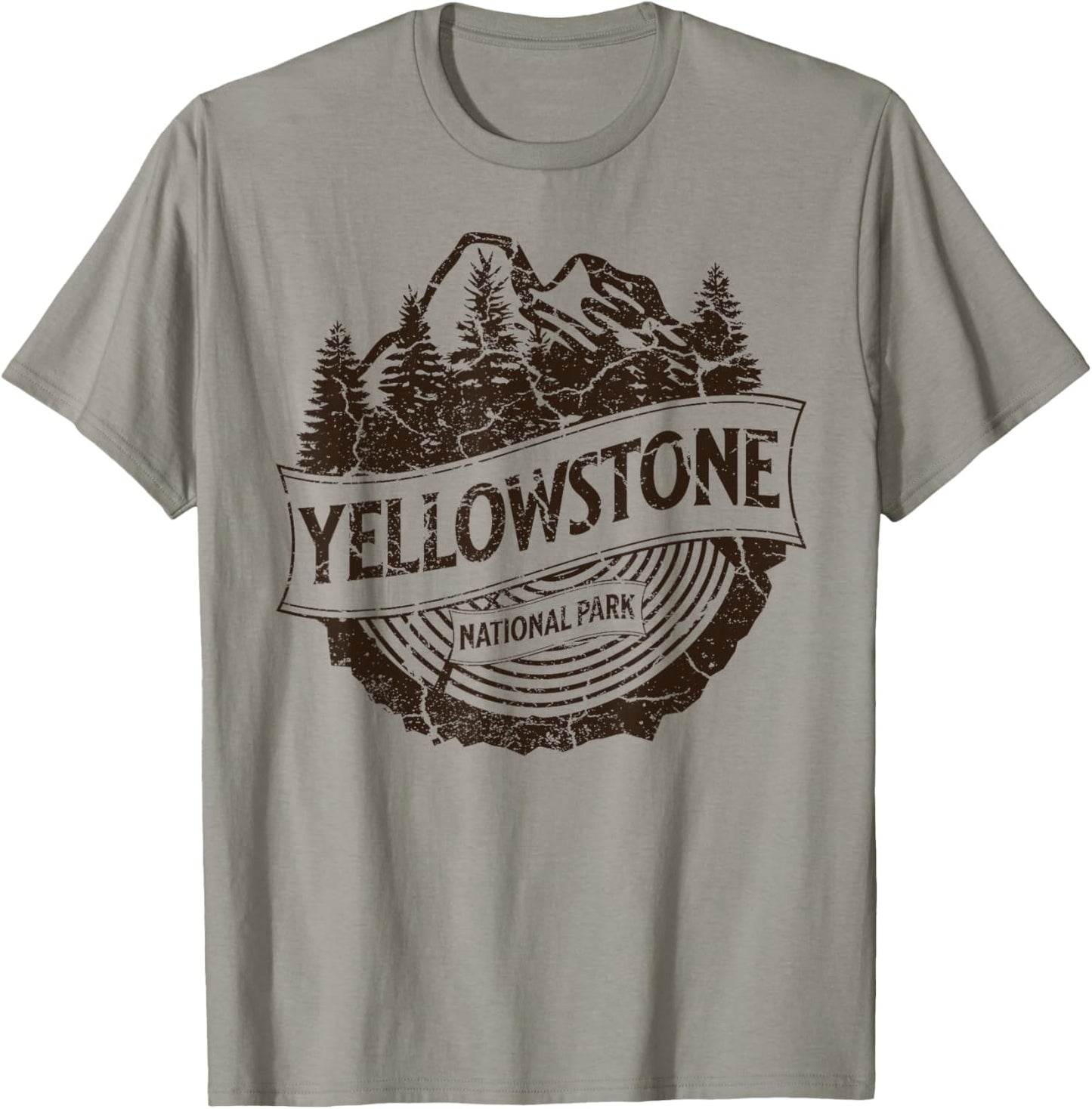 Yellowstone National Park Wyoming Nature Hiking Outdoors T-Shirt - T-Shirt | Sand