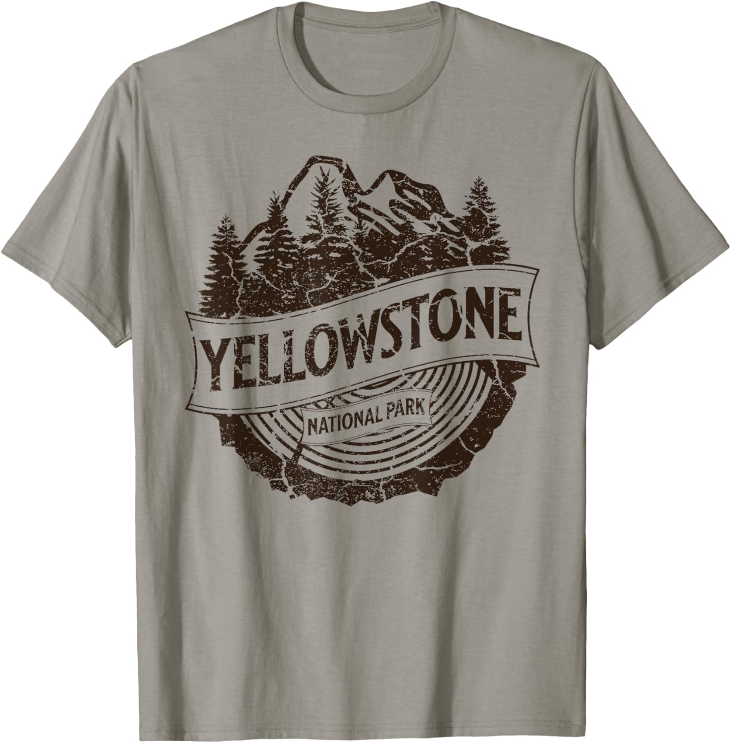 Yellowstone National Park Wyoming Nature Hiking Outdoors T-Shirt - T-Shirt | Sand
