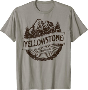 Yellowstone National Park Wyoming Nature Hiking Outdoors T-Shirt - T-Shirt | Sand