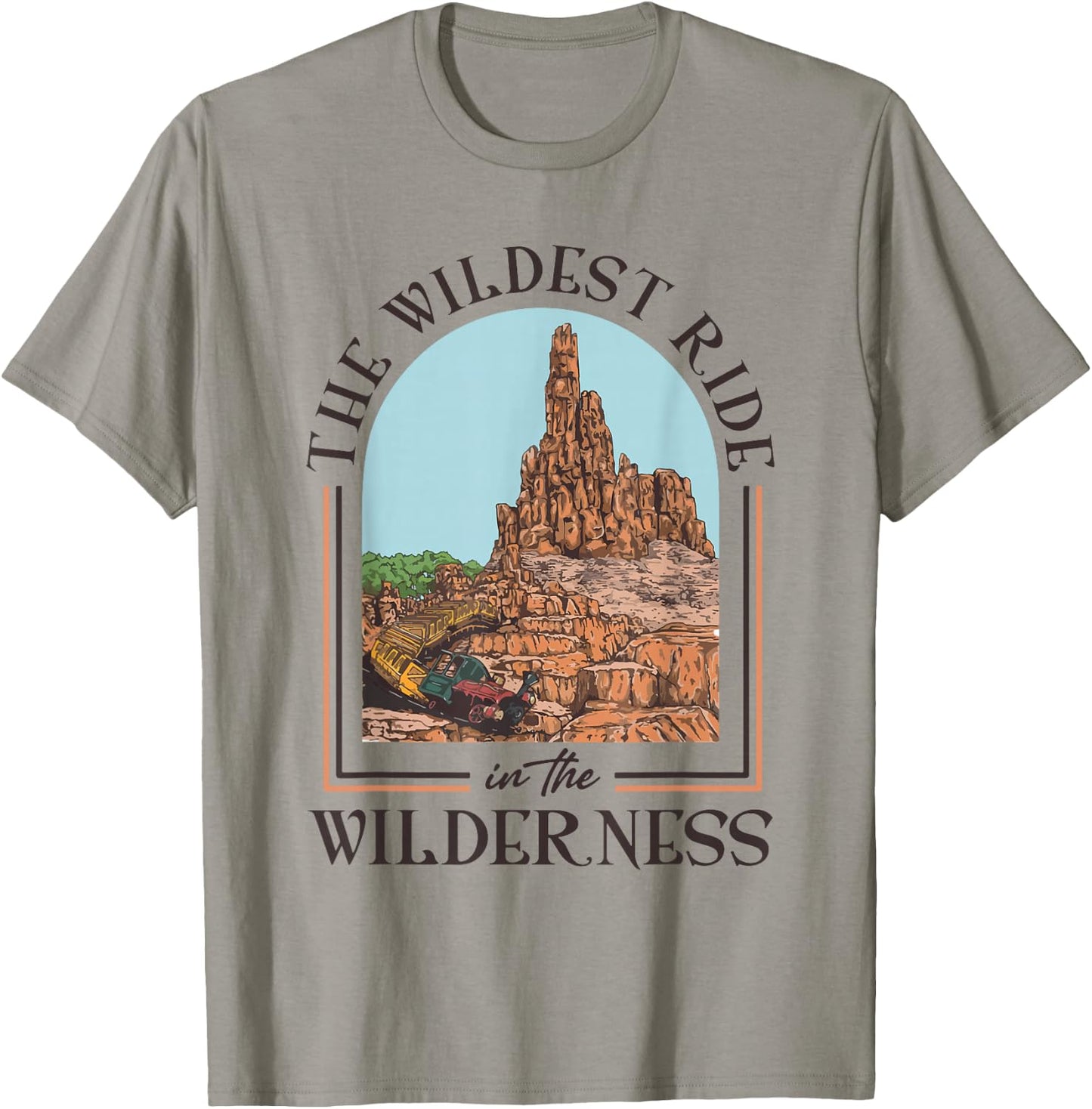 The Wildest Ride In The Wilderness Shirt Grey Cotton Small Classic Fit Short Sleeve T-Shirt - T-Shirt | Sand