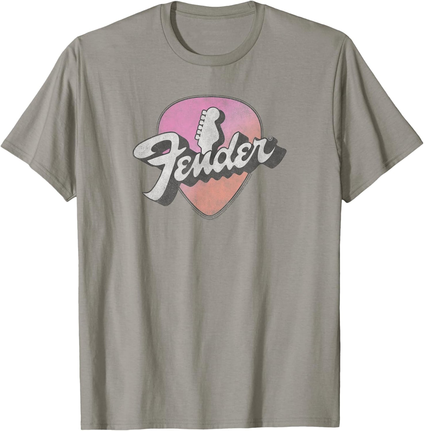 Fender Classic 70's Logo Vintage Guitar Pick T-Shirt - T-Shirt | Sand