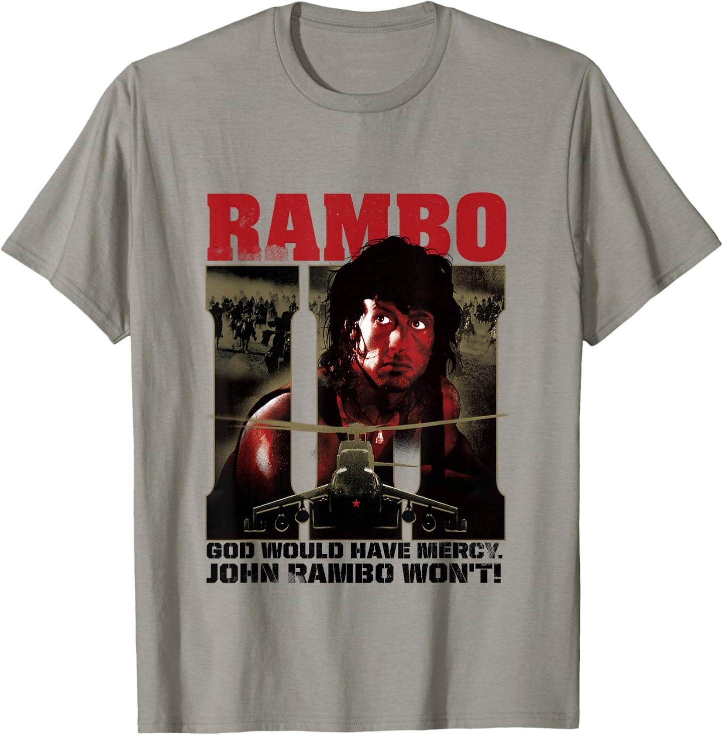 Rambo III God Would Have Mercy John Rambo Won't T-Shirt - T-Shirt | Sand