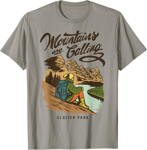 Retro Glacier National Park US Vintage Glacier T-Shirt - T-Shirt | Sand