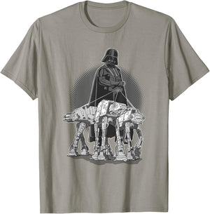 Star Wars Darth Vader AT Walkers Dogs Leash Portrait T-Shirt - T-Shirt | Sand