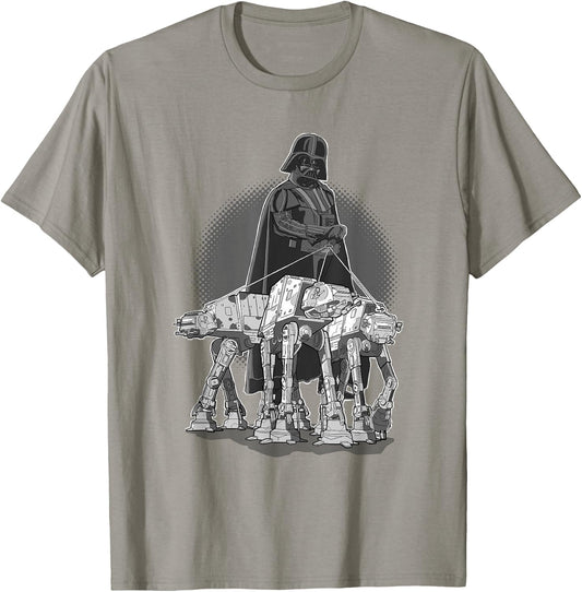 Star Wars Darth Vader AT Walkers Dogs Leash Portrait T-Shirt - T-Shirt | Sand