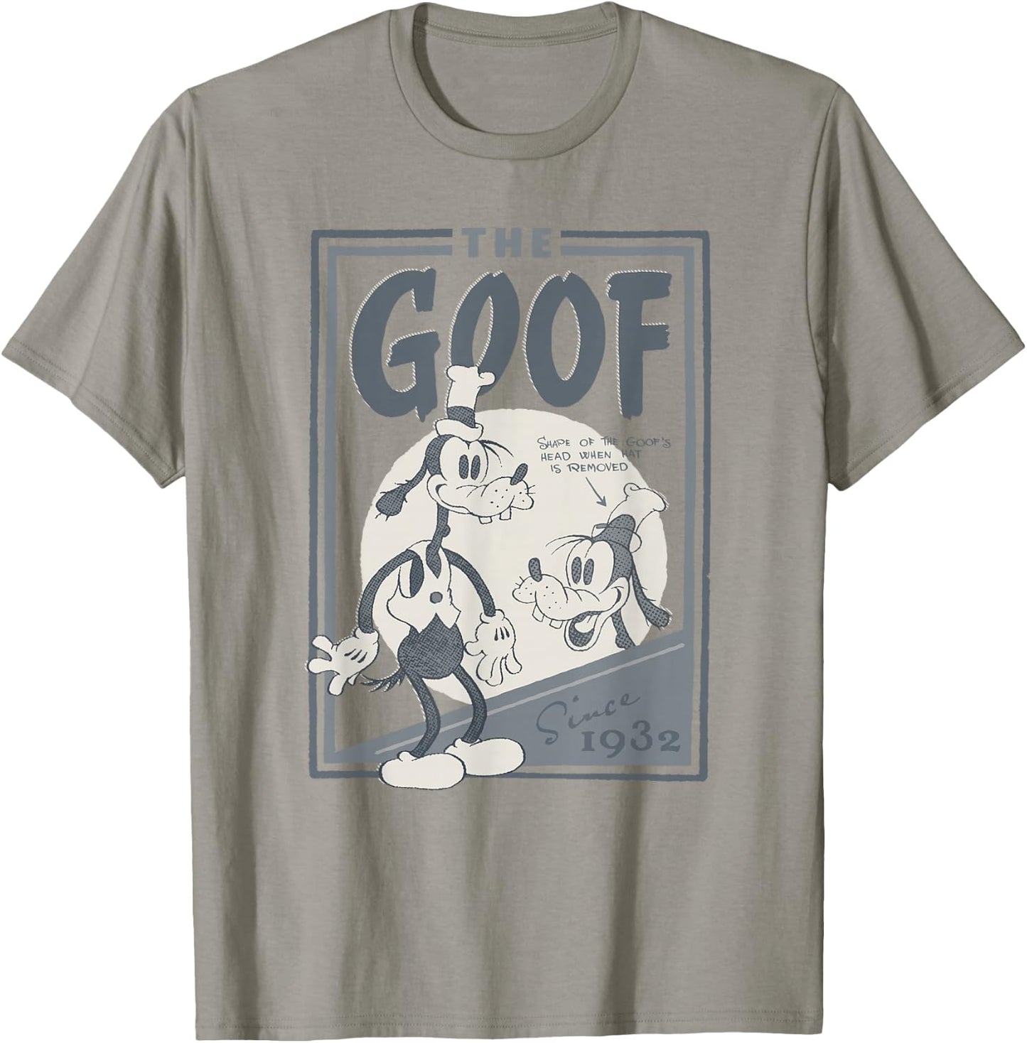 Disney Mickey and Friends Goof Since 1932 Vintage Poster T-Shirt - T-Shirt | Sand