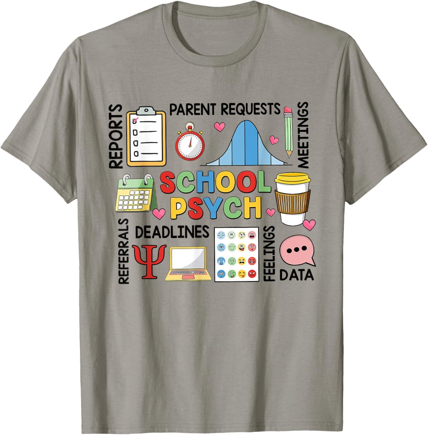Funny School Psychologist Psychology Teacher Appreciation T-Shirt - T-Shirt | Sand