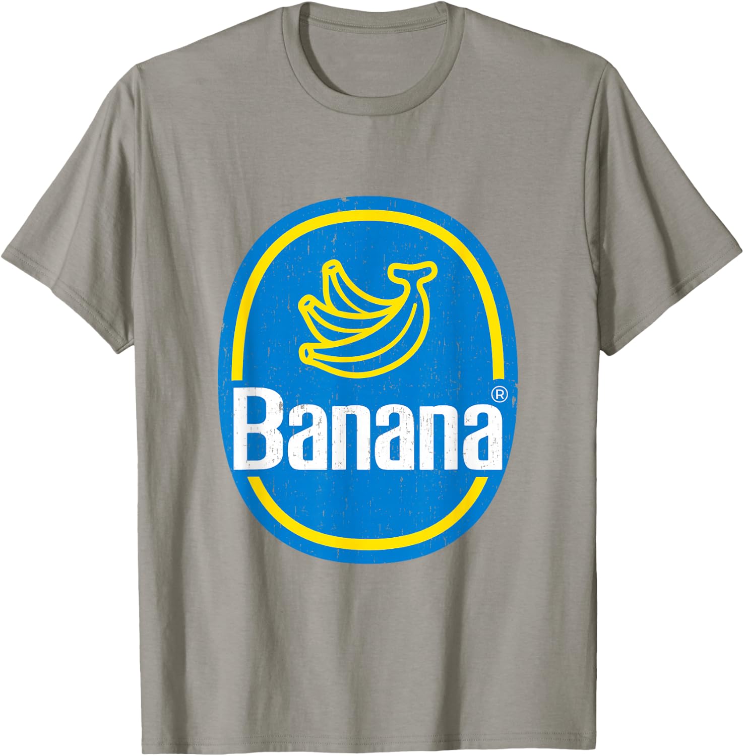 Yellow Banana Sticker Fruit Lazy DIY Easy Halloween Costume T-Shirt - T-Shirt | Sand
