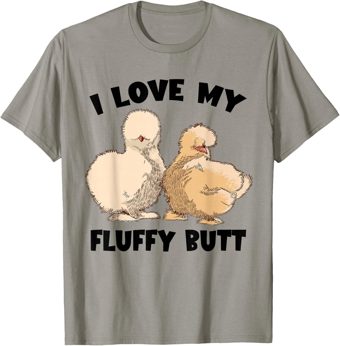 Silkie Chicken Lover Fluffy Butt Silk Chicken Silkie Chicken T-Shirt - T-Shirt | Sand