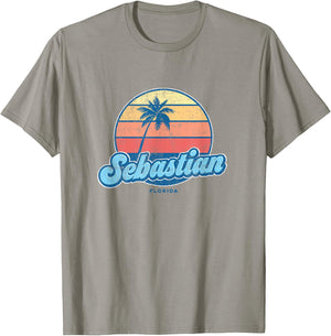 Vintage Sebastian Florida FL Classic 70s Retro Surfer T-Shirt - T-Shirt | Sand