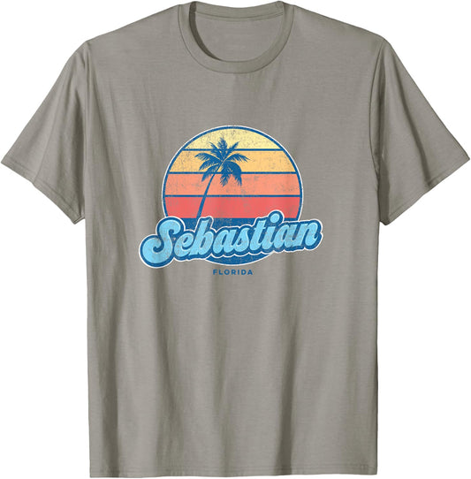 Vintage Sebastian Florida FL Classic 70s Retro Surfer T-Shirt - T-Shirt | Sand