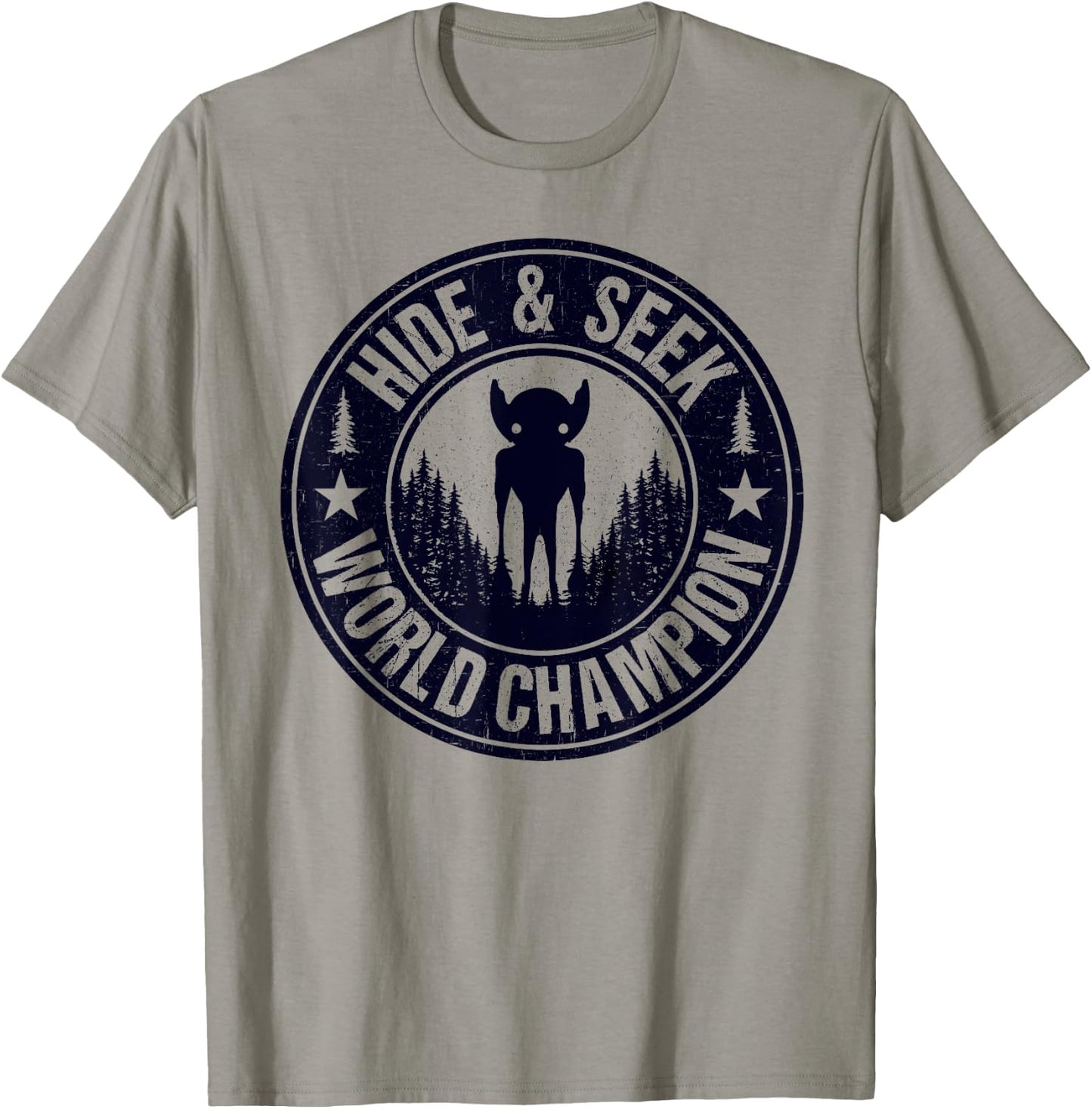Hopkinsville Goblins Hide And Seek World Champion! Cryptid T-Shirt - T-Shirt | Sand