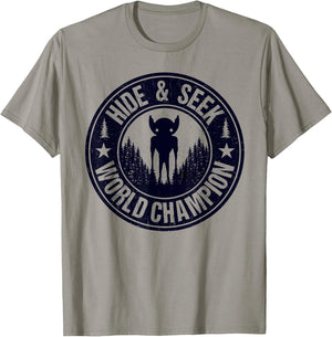 Hopkinsville Goblins Hide And Seek World Champion! Cryptid T-Shirt - T-Shirt | Sand