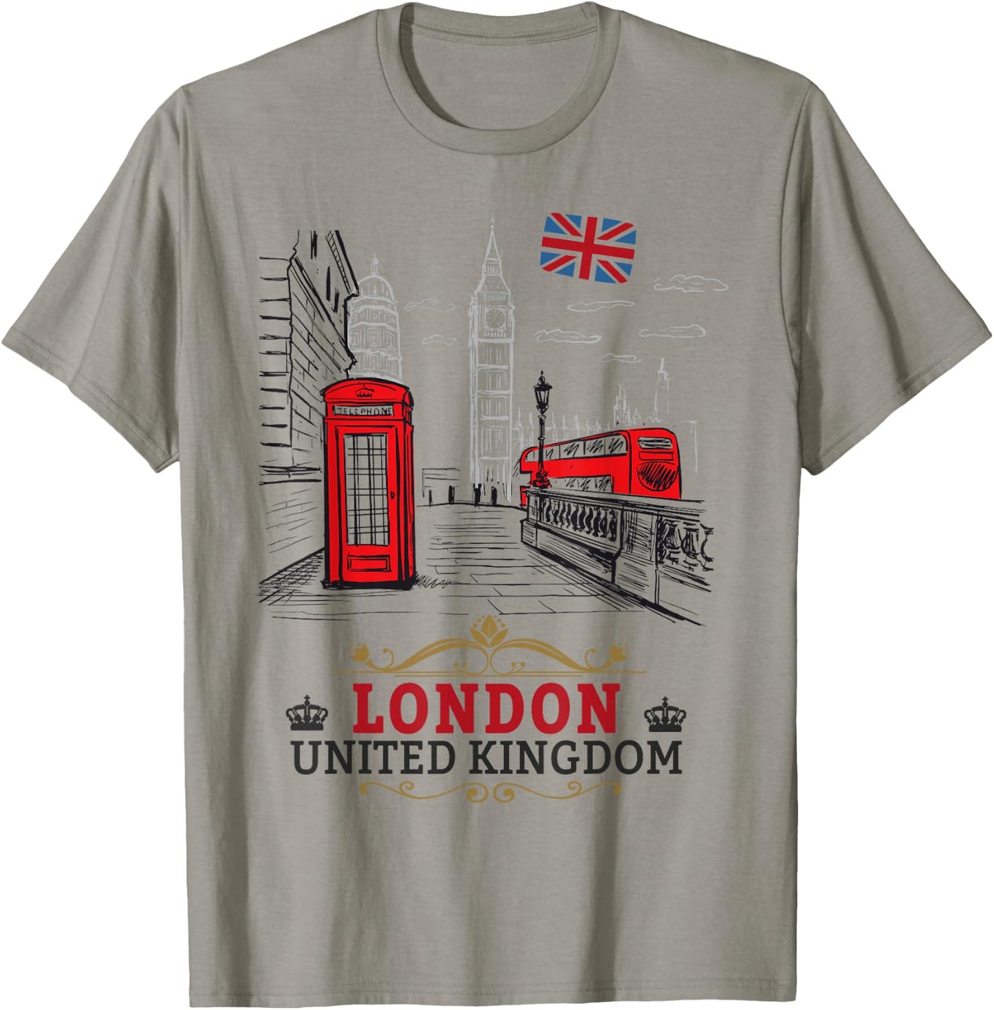 London Souvenirs Idea For Kids & English British Memorabilia T-Shirt - T-Shirt | Sand