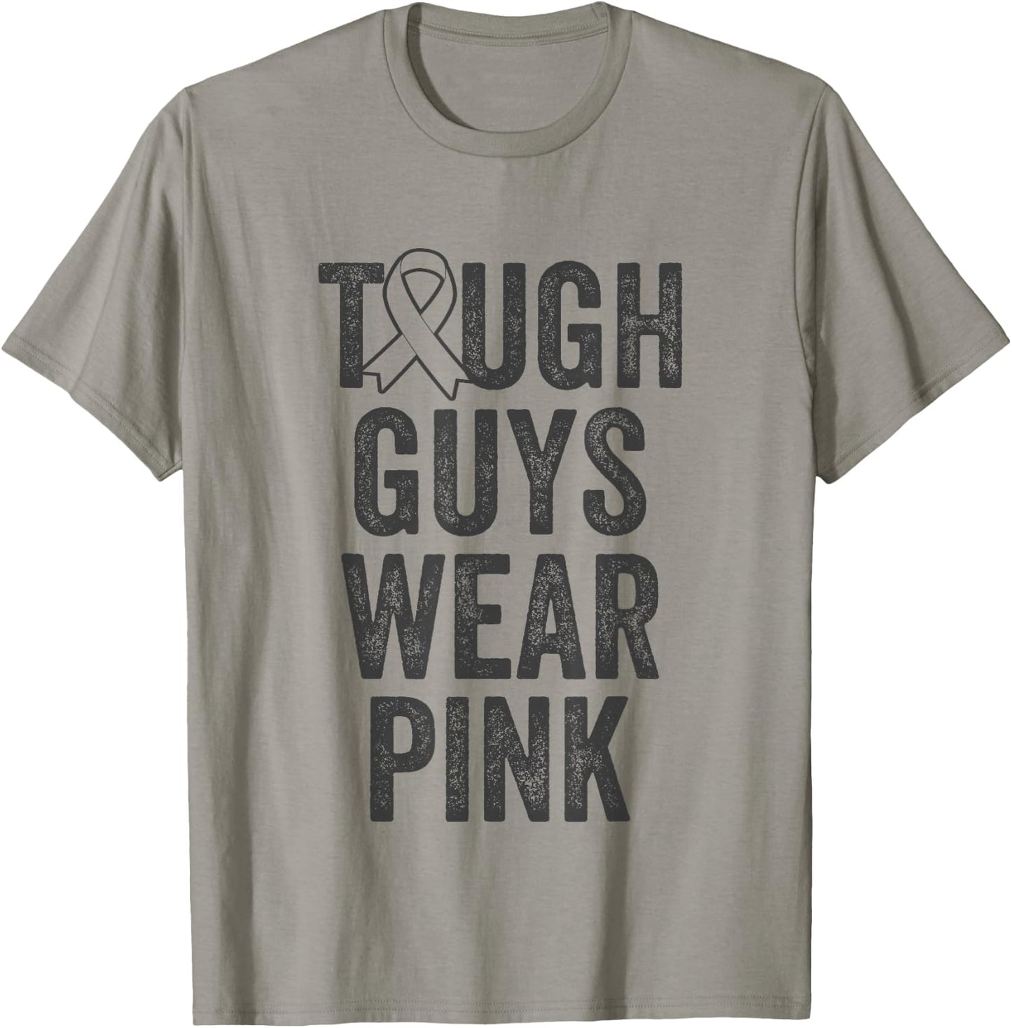 Tough Guys Wear Pink in October for Breast Cancer Awareness T-Shirt - T-Shirt | Sand