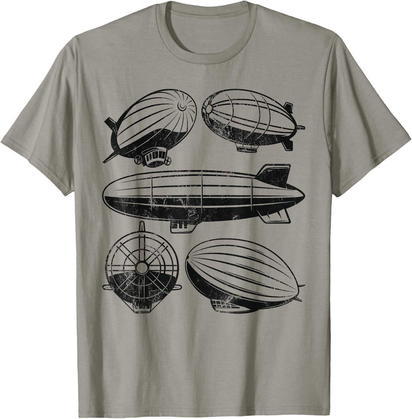 Zeppelin Dirigible Airship Blimp Zepplin Lover T-Shirt - T-Shirt | Sand