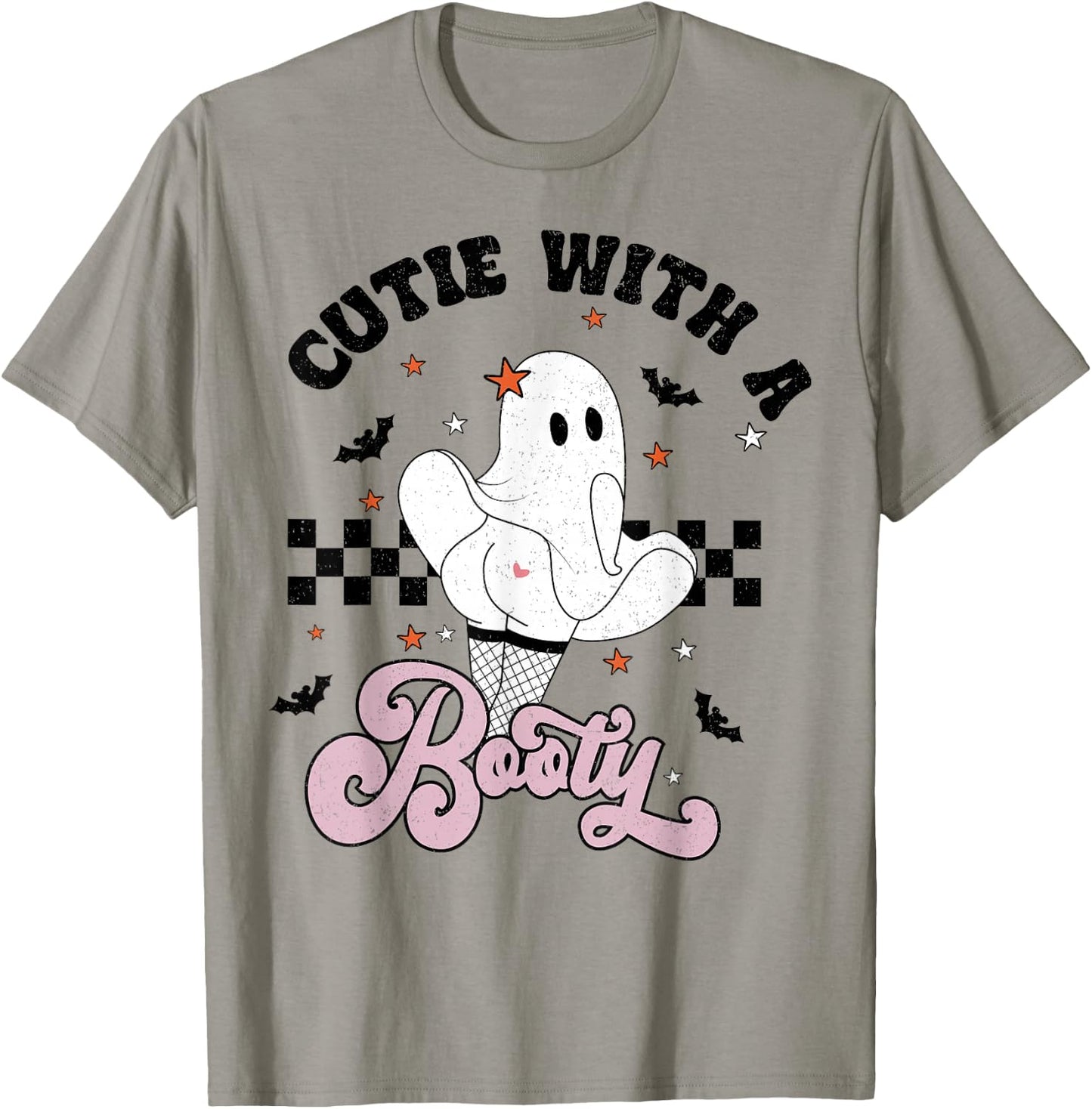 Cutie With A Booty Funny Halloween Costume Ghost Men Women T-Shirt - T-Shirt | Sand