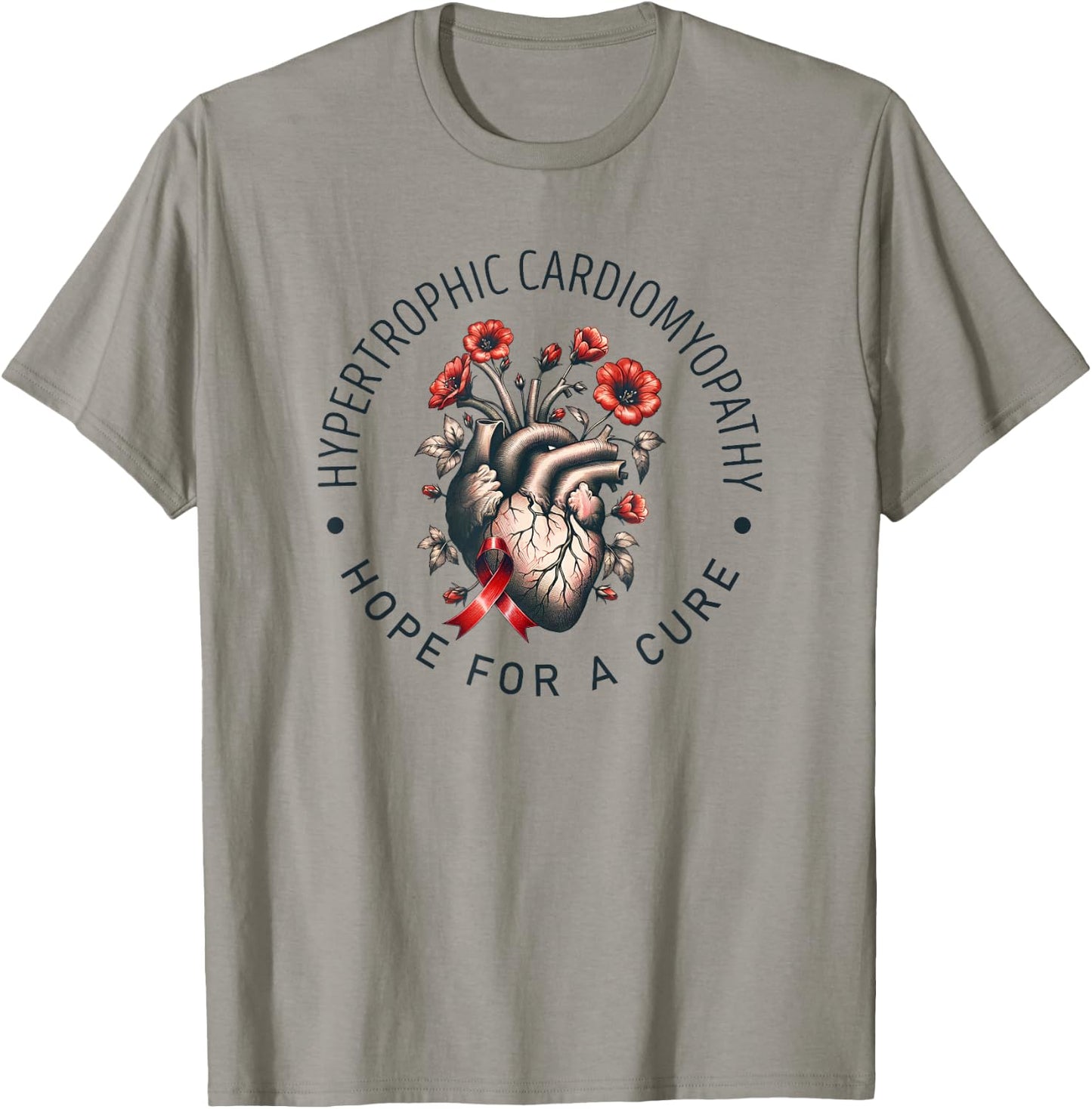 Hypertrophic Cardiomyopathy Awareness Hope for a Cure T-Shirt - T-Shirt | Sand