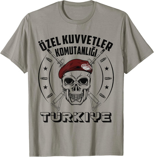 Turkish Special Force Özel Kuvvetler Komutanligi Military T-Shirt - T-Shirt | Sand