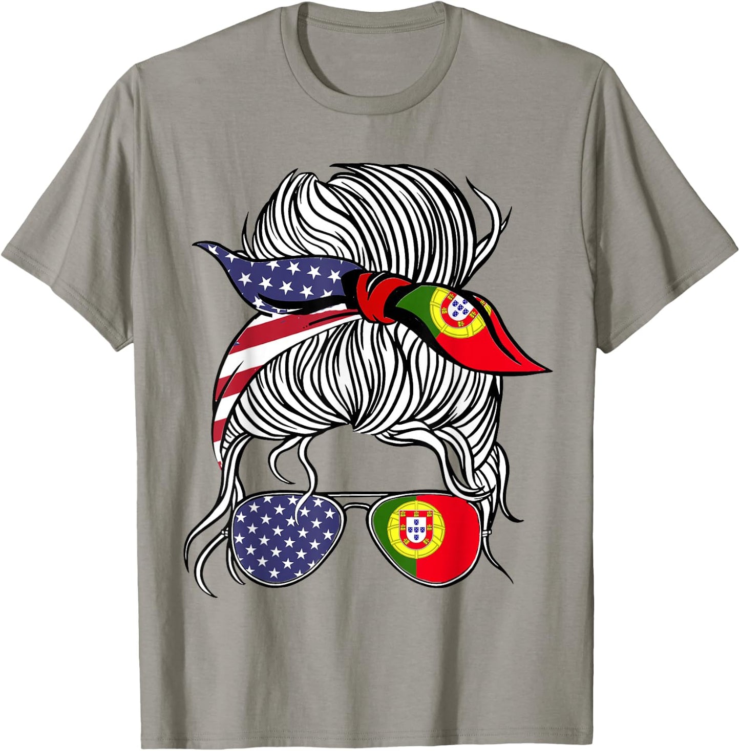 American Portuguese Patriot Flag Women Girl Portugal Grown T-Shirt - T-Shirt | Sand